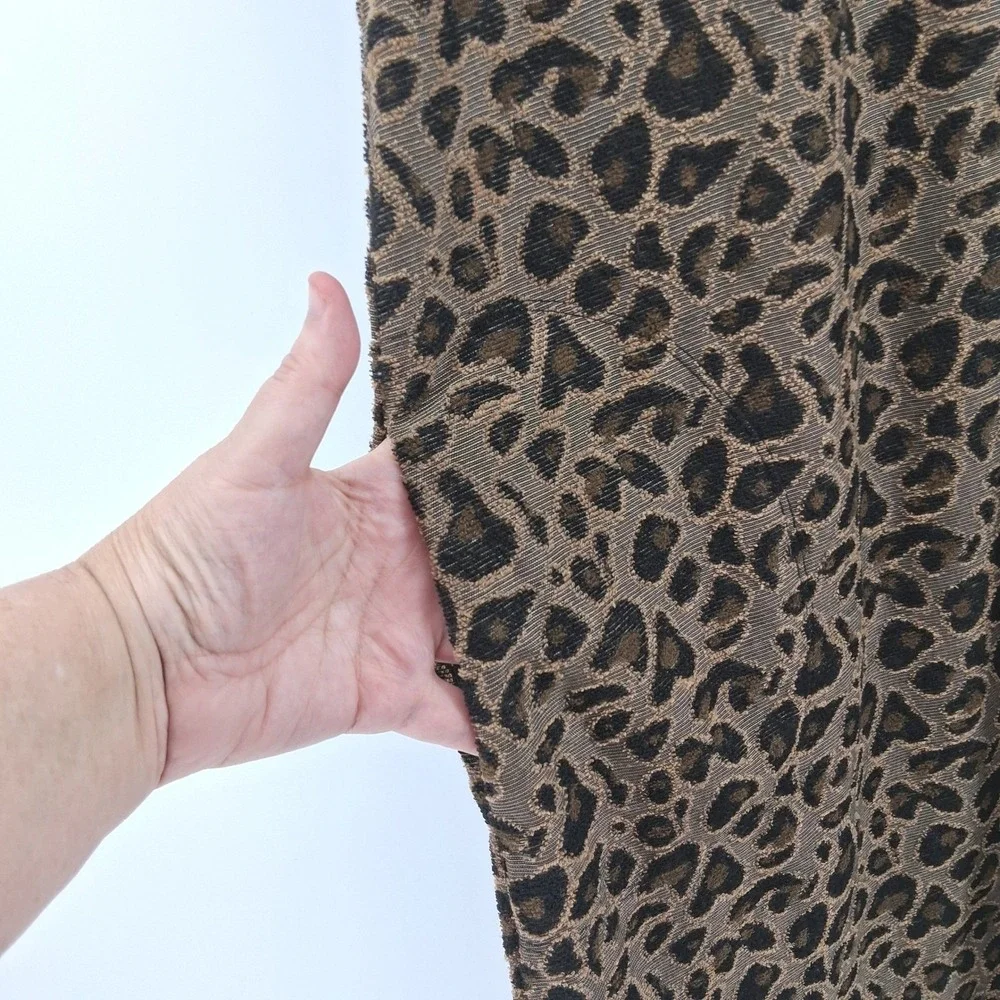 Cato 26/28W Leopard Print Midi Dress Brown Black‎ V Neck T Shirt Dress Plus Size